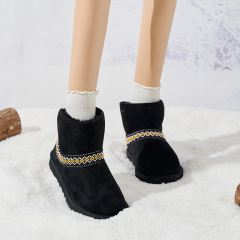 Custom Women's Casual Ethnic Style Fur Winter Boots Autumn Winter Thick EVA Sole Fluffy Warm for Winter Snow Boots