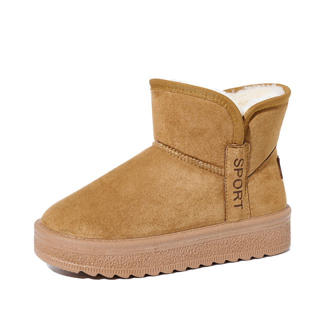 2025 Winter Classic Suede Snow Boots for Women Non-Slip Fashionable Warm Female Boots Direct Sales Cotton Padded Snow Boots