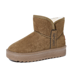 2025 Winter Classic Suede Snow Boots for Women Non-Slip Fashionable Warm Female Boots Direct Sales Cotton Padded Snow Boots