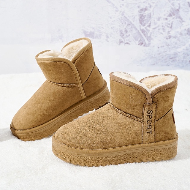 2025 Winter Classic Suede Snow Boots for Women Non-Slip Fashionable Warm Female Boots Direct Sales Cotton Padded Snow Boots