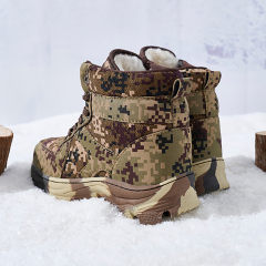 BAIRUILUN Men's Cool Camouflage Classic Winter Shoes Factory Direct Thick-soled Outdoor Warm Plush Winter Snow Boots