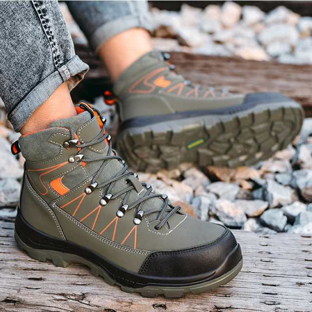 Support Custom Non-slip Steel Head Safety Shoes Steel Head Anti-fall and Stab-proof Men's Safety Shoes