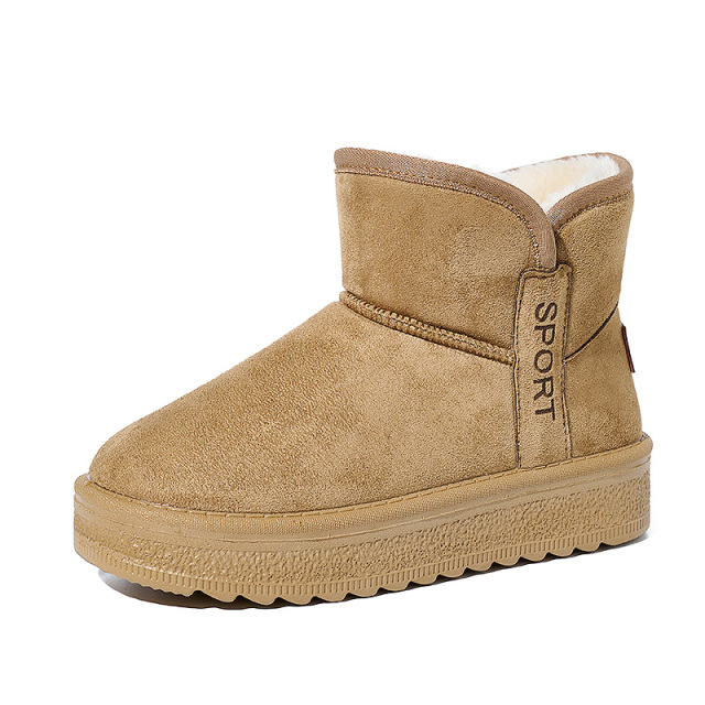 2025 Winter Classic Suede Snow Boots for Women Non-Slip Fashionable Warm Female Boots Direct Sales Cotton Padded Snow Boots