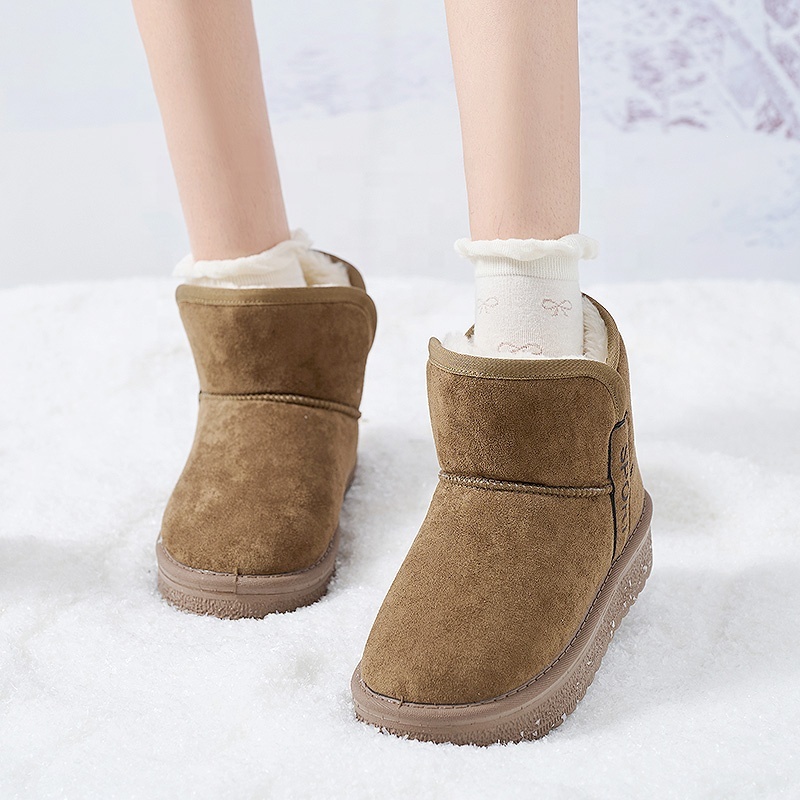 2025 Winter Classic Suede Snow Boots for Women Non-Slip Fashionable Warm Female Boots Direct Sales Cotton Padded Snow Boots