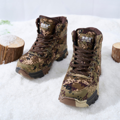 BAIRUILUN Men's Cool Camouflage Classic Winter Shoes Factory Direct Thick-soled Outdoor Warm Plush Winter Snow Boots