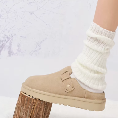 Women's Winter Plush Lined Slippers Warm Noise-reducing Family Slippers Easy to Wear and Comfortable Indoor Footwear