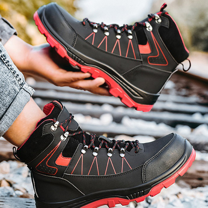 Support Custom Non-slip Steel Head Safety Shoes Steel Head Anti-fall and Stab-proof Men's Safety Shoes