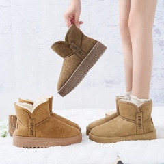 2025 Winter Classic Suede Snow Boots for Women Non-Slip Fashionable Warm Female Boots Direct Sales Cotton Padded Snow Boots