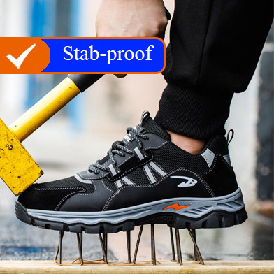 Support Custom Breathable Work Shoes Stab-proof Wear-resistant Men's and Women's Non-slip Safety Shoes