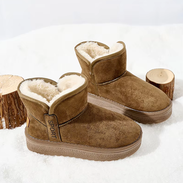 2025 Winter Classic Suede Snow Boots for Women Non-Slip Fashionable Warm Female Boots Direct Sales Cotton Padded Snow Boots