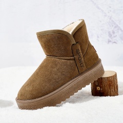 2025 Winter Classic Suede Snow Boots for Women Non-Slip Fashionable Warm Female Boots Direct Sales Cotton Padded Snow Boots