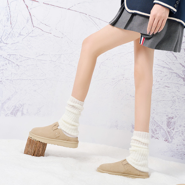 Women's Winter Plush Lined Slippers Warm Noise-reducing Family Slippers Easy to Wear and Comfortable Indoor Footwear