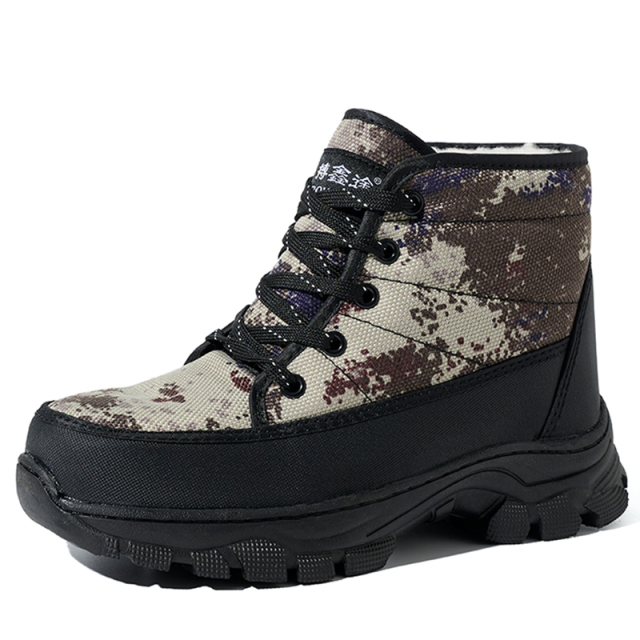 Fashionable Men's Waterproof Classic Winter Boots Shoes Factory Direct Outdoor Warm Plush Winter Snow Boots