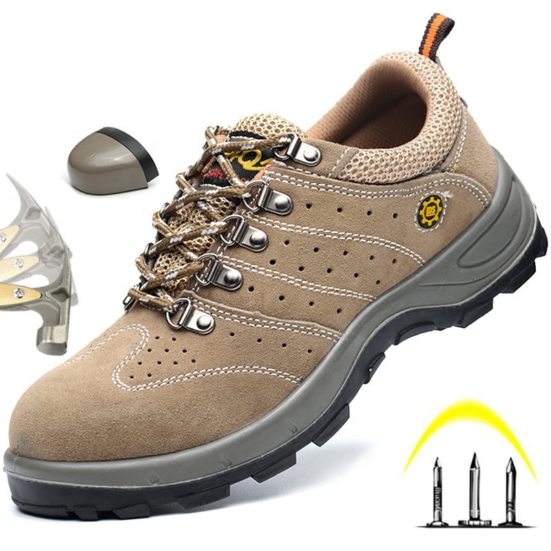 New Style Summer Breathable Industrial Work Steel Toe Unisex Welding Safety Shoes Microfiber Upper Material