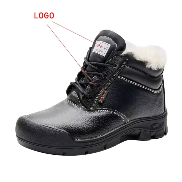 Double-face-leather Winter Thickened Warm Safety Shoes Anti-smash Anti-stab Cold Storage Thermal Working Cotton Safety Shoes
