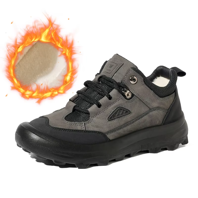 Wholesale Premium Men's Autumn/Winter Shoes Lightweight Lined Thermal High-Top Sneakers with Anti-Slip & Metal Lace Hardware