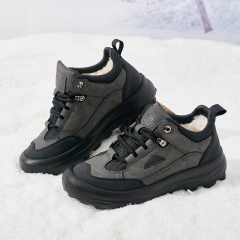 Wholesale Premium Men's Autumn/Winter Shoes Lightweight Lined Thermal High-Top Sneakers with Anti-Slip & Metal Lace Hardware