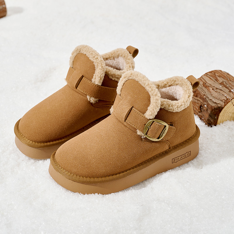 Fashion Casual Classic Winter Leather Women's Snow Boots Winter New Customizable Thick Warm Winter Shoes Boots for Women