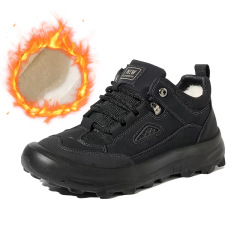 Wholesale Premium Men's Autumn/Winter Shoes Lightweight Lined Thermal High-Top Sneakers with Anti-Slip & Metal Lace Hardware