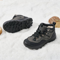 Wholesale Premium Men's Autumn/Winter Shoes Lightweight Lined Thermal High-Top Sneakers with Anti-Slip & Metal Lace Hardware