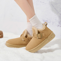 Fashion Casual Classic Winter Leather Women's Snow Boots Winter New Customizable Thick Warm Winter Shoes Boots for Women