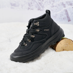 Wholesale Premium Men's Autumn/Winter Shoes Lightweight Lined Thermal High-Top Sneakers with Anti-Slip & Metal Lace Hardware