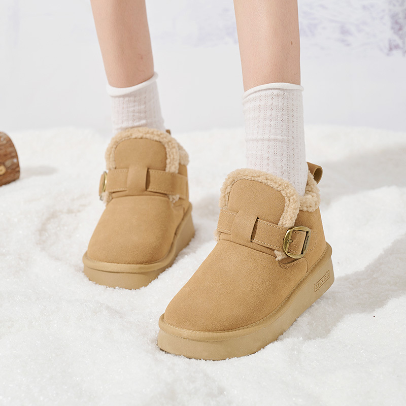 Fashion Casual Classic Winter Leather Women's Snow Boots Winter New Customizable Thick Warm Winter Shoes Boots for Women