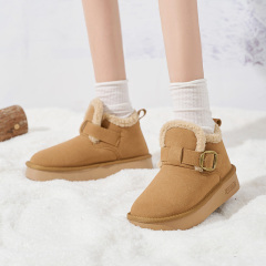 Fashion Casual Classic Winter Leather Women's Snow Boots Winter New Customizable Thick Warm Winter Shoes Boots for Women