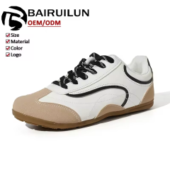 Factory Direct Wholesale Custom Women's Retro Casual Sneakers Unisex Anti-Slip Microfiber Leather Trainers Classic GAT Design