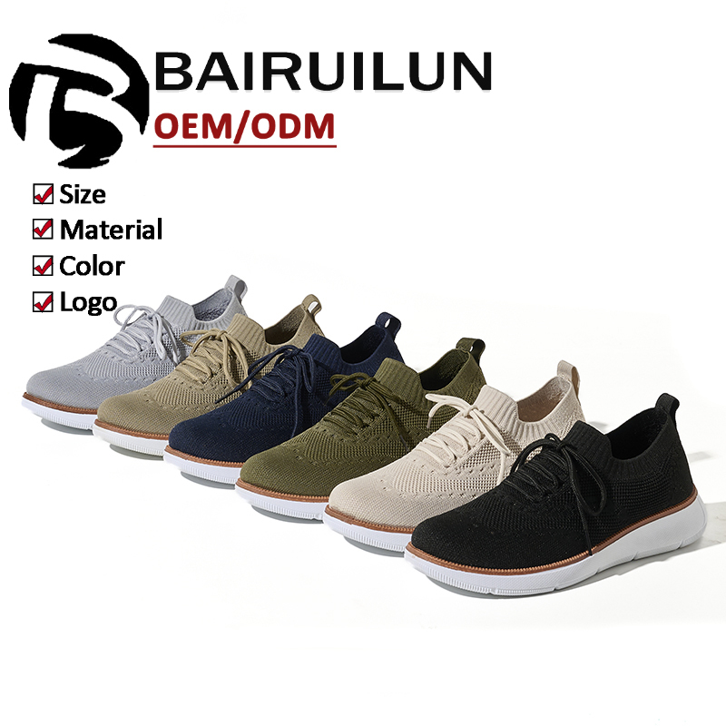 New Casual Design Breathable All Match Sports Men Shoes Soft PVC Outsole Lightweight Comfortable Men Casual Shoes
