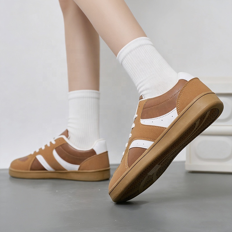 Bairuilun Women's Retro Fashion Sneakers Classic Casual Walking Shoes Breathable Fashion Trend Non Slip Comfort Skate Shoes