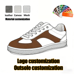 Women Classic Retro Gum Sole Fashion Sneakers Casual Tennis Skate Shoe Microfiber Leather Walking Footwear Anti Slip Trainers