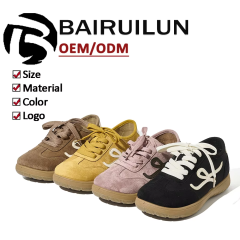 Bairuilun Women's Retro Low Top Outdoor Non-Slip Travel Board Shoes Breathable Versatile Breathable Casual Walking Shoes
