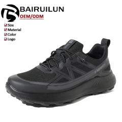 Wholesale Factory Direct Men's Casual Shoes Durable Soft Sole & Non-Slip Outdoor Walking Shoes Black Travel Sneakers