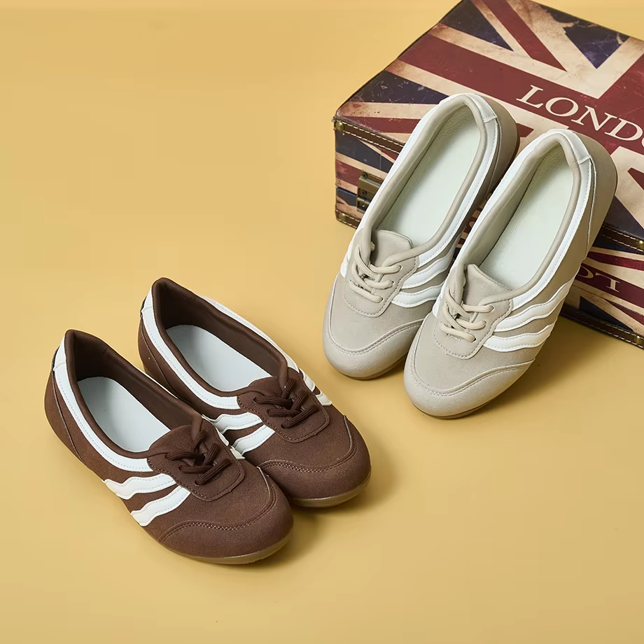 Bairuilun Women's Casual and Fashion Shoes Women Autumn New Style Breathable Soft with Thick Soled Anti-Slippery Hard-Wearing