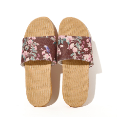 Summer Cool Moisture-Wicking Linen Blend Indoor Slippers Odor-Resistant Lightweight House Shoes for Small Batch Customization