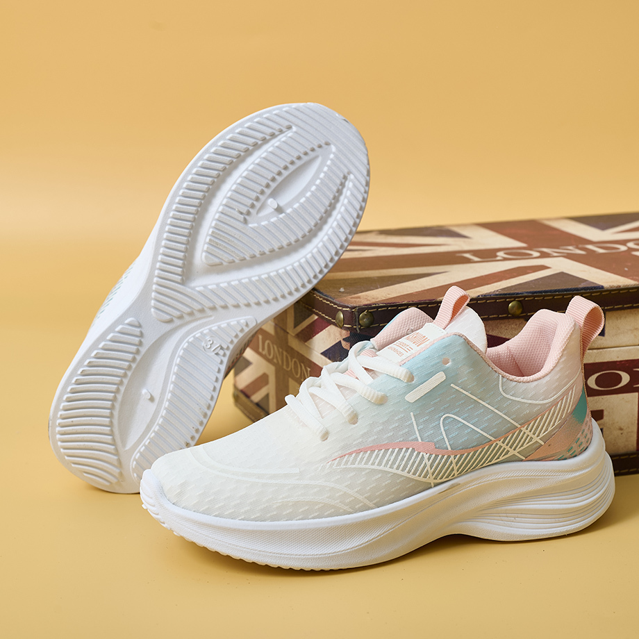 Men's Lightweight Leisure Sports Sneakers Breathable Mesh Upper Women Casual Shoes with PVC Outsole for Outdoor