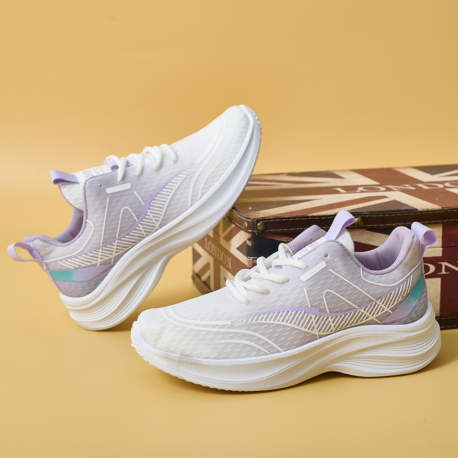 Men's Lightweight Leisure Sports Sneakers Breathable Mesh Upper Women Casual Shoes with PVC Outsole for Outdoor
