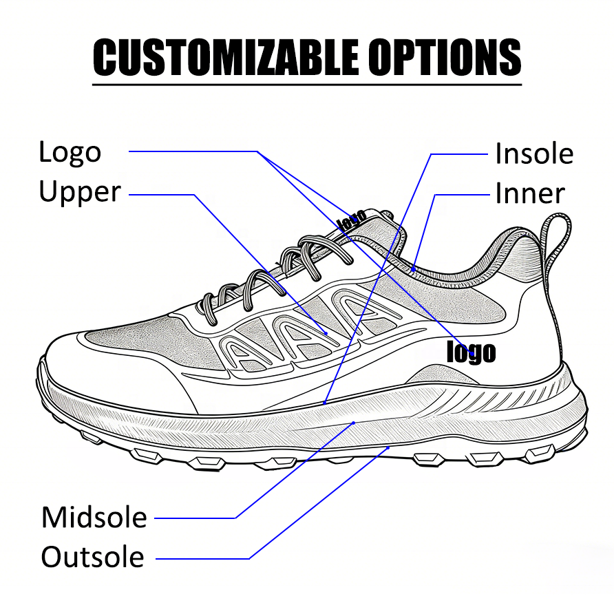 Wholesale Custom Men's Athletic-Casual Shoes Sports Shoes Comfortable & Breathable Sneakers for Running Tennis & Daily Wear