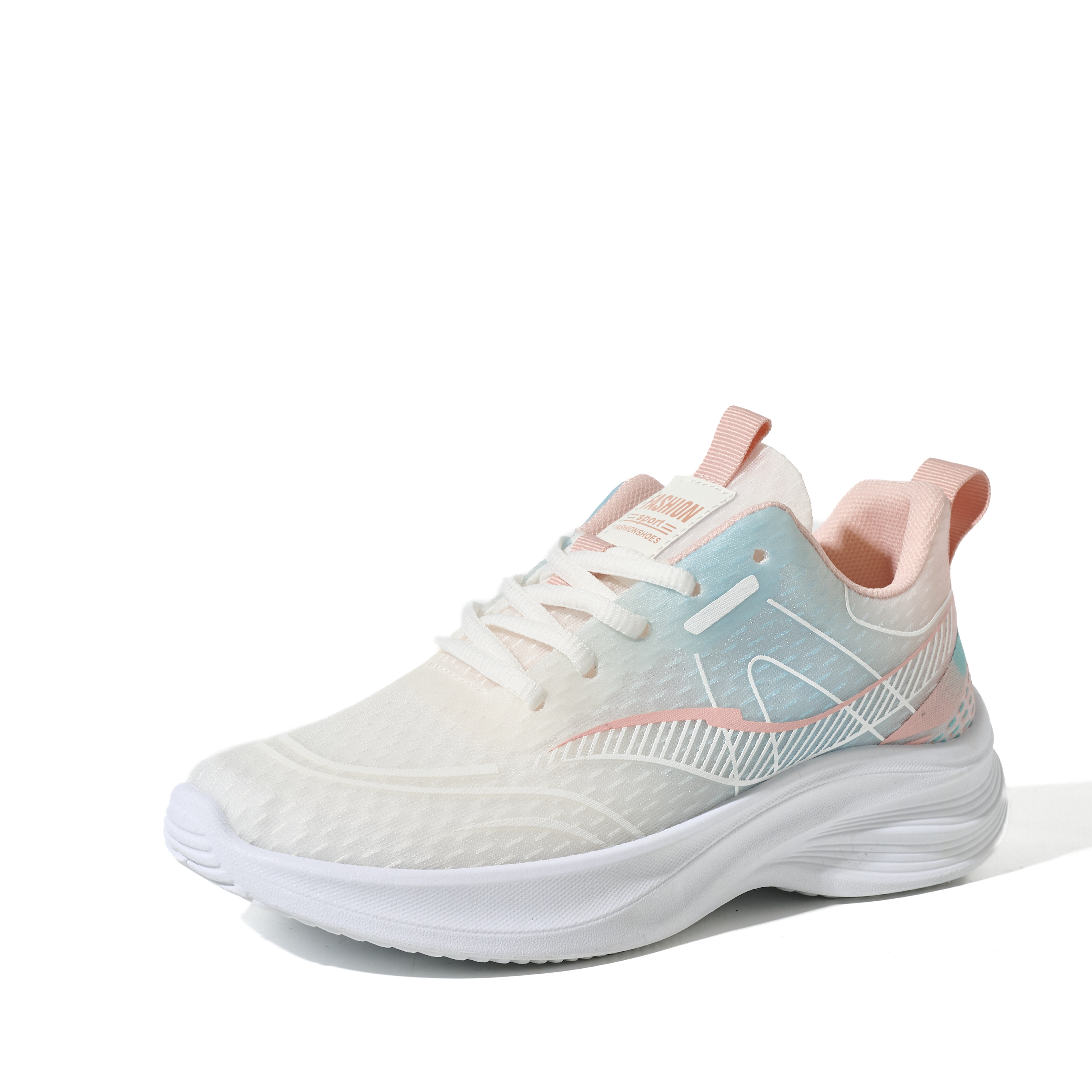 Men's Lightweight Leisure Sports Sneakers Breathable Mesh Upper Women Casual Shoes with PVC Outsole for Outdoor