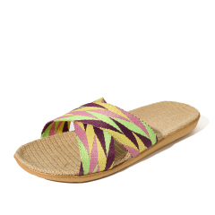 New Arrival Lightweight Cross-Belt Home Linen Slippers Open Toe Style Anti-Slip and Cushioning Features Slippers for Couples
