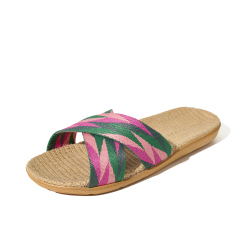 New Arrival Lightweight Cross-Belt Home Linen Slippers Open Toe Style Anti-Slip and Cushioning Features Slippers for Couples