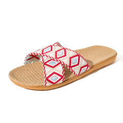 New Arrival Linen Slippers Female Spring Autumn Slippers Indoor Hotel Sandals Custom Cool Breathable Linen Slippers