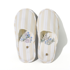 BAIRUILUN Comfortable Cotton Cloth Home Slippers Casual Light Close Toe Flat Hotel Slippers for Bedroom