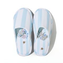 BAIRUILUN Comfortable Cotton Cloth Home Slippers Casual Light Close Toe Flat Hotel Slippers for Bedroom