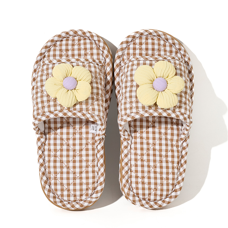 Kids Triple-Layer Thickened Fabric House Slippers Breathable & Silent Soft Sole Machine Washable Korean Style Baby Slippers