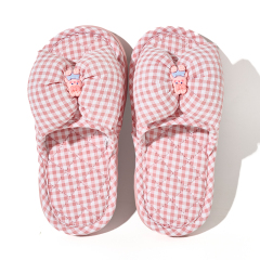 Kids Triple-Layer Thickened Fabric House Slippers Breathable & Silent Soft Sole Machine Washable Korean Style Baby Slippers
