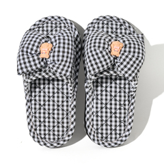 Kids Triple-Layer Thickened Fabric House Slippers Breathable & Silent Soft Sole Machine Washable Korean Style Baby Slippers