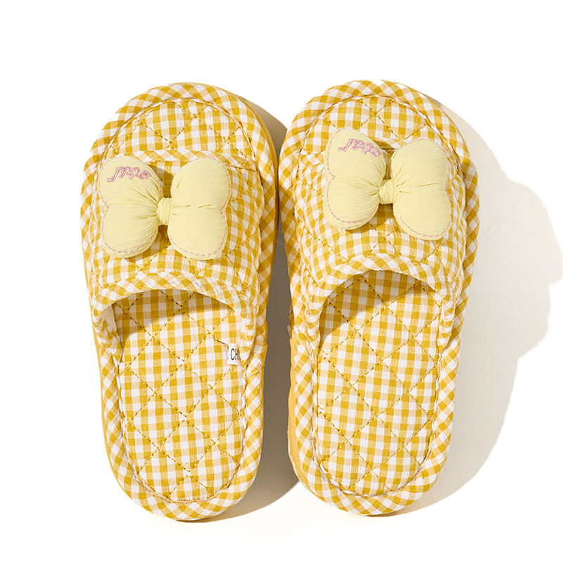 Kids Triple-Layer Thickened Fabric House Slippers Breathable & Silent Soft Sole Machine Washable Korean Style Baby Slippers
