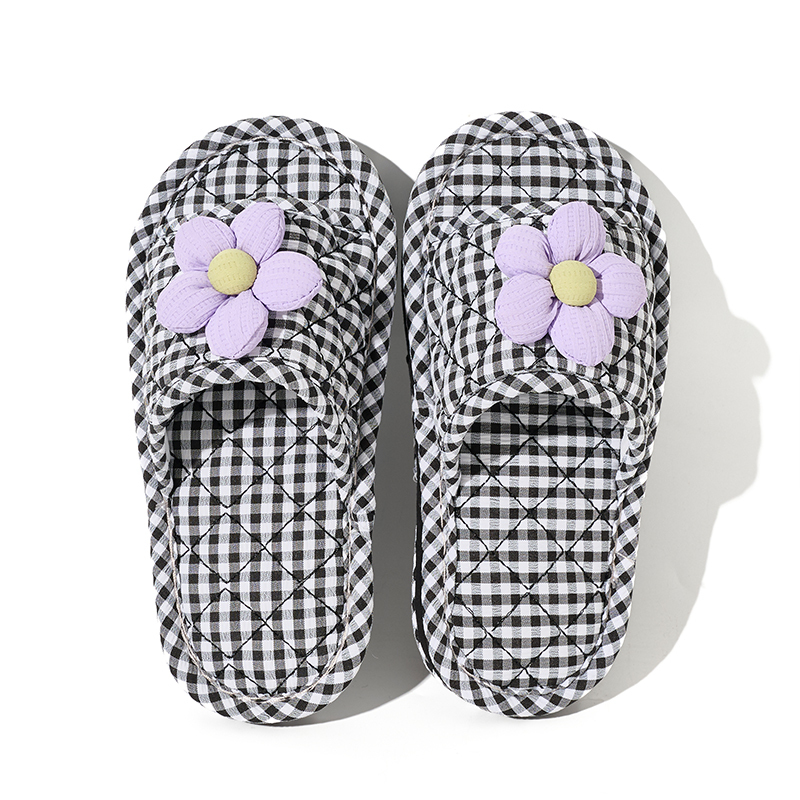 Kids Triple-Layer Thickened Fabric House Slippers Breathable & Silent Soft Sole Machine Washable Korean Style Baby Slippers